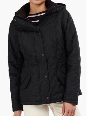 Barbour Quilted Hooded Women's Jacket - Black